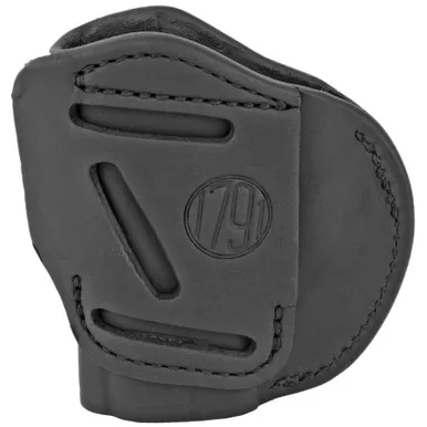 1791 Gunleather 4-WAY Size 3 Multi-Fit IWB Concealment & OWB Leather Belt Holster | Right Hand | Stealth Black | Fits S&W Shield | Ruger LC9 | Walther PPS | and Similar Frames | 4WH-3-SBL-R