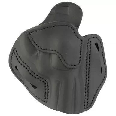 1791 Gunleather Revolver Holster | Outside Waistband Holster | Size 4.3 | L Frame | Fits Colt Python .357/.38 or Smith & Wesson 686 Plus | Steer Hide | Stealth Black | Right Hand | RVH-4.3-SBL-R