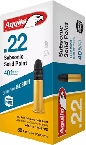 AGUILA SUBSONIC 22LR 40GR LEAD