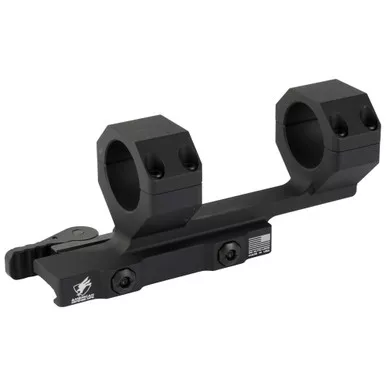American Defense Mfg. Delta Scope Mount | Quick Detach | Horizontal split rings | 2" Offset | Black | AD-DELTA-C-30-STD