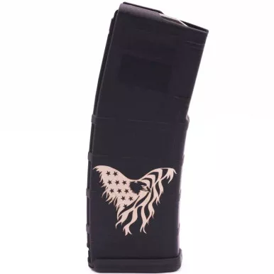 American Flag Eagle Engraved Magazine - PMAG M2 5.56 30RD