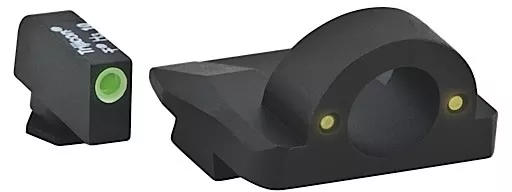 Ameriglo GL126 Green Front/Rear Ghost Ring Night Sight For Glock 45/10MM Caliber