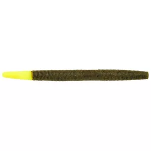 Berkley PowerBait MaxScent The General Worm 5 Green Pumpkin/Chartreuse
