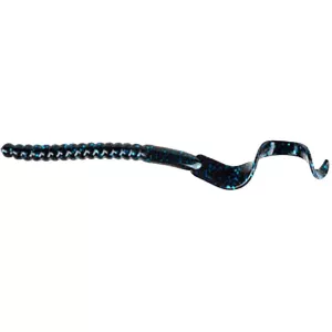 Berkley PowerBait Power Worm 7 Black Blue Fleck