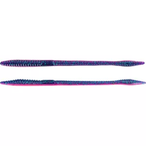Big Bite Baits Finesse Worm 6" Junebug Bubble Gum