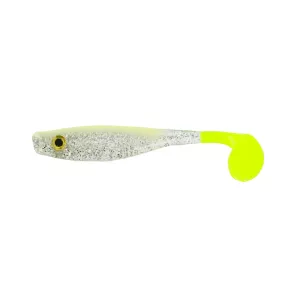 Big Bite Baits Suicide Shad 3.5" Swimbait Bone Silver Glitter/Chart Tail