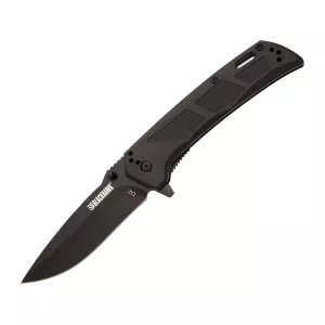 BLACKHAWK! BHBB401BK Folding Knife 4.25" Drop Point D2 Black Blade Zytel Handle Black