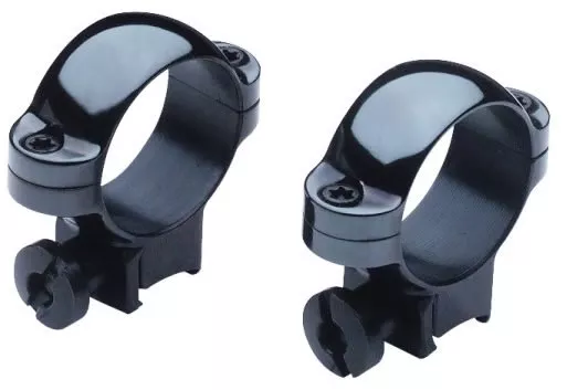 Burris 22 Standard/Deluxe Rings 420072, 22 Calibers, Medium, 1", Black Steel