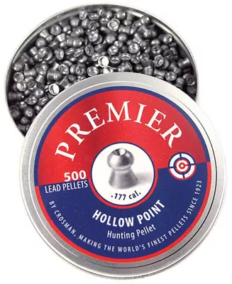 Crosman .177 Caliber Hollow Point Pellets/500-Pack (LHP77)