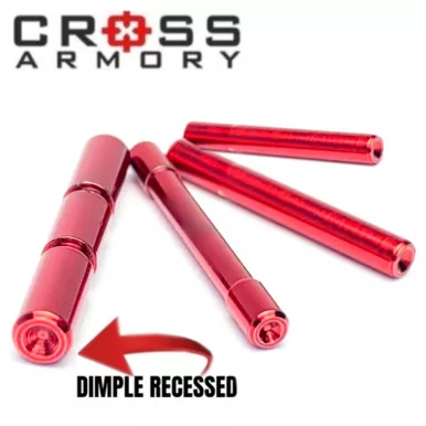 Cross Armory Dimpled Pin Set | Polymer 80 | Red | CRP80PSRD
