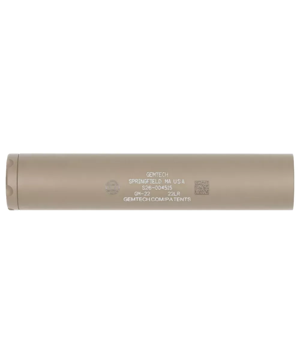GEMTECH GM-22 SUPPRESSOR 22LR FDE