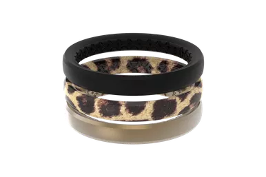 Groove Life Women's Stackable Rings - Leopard