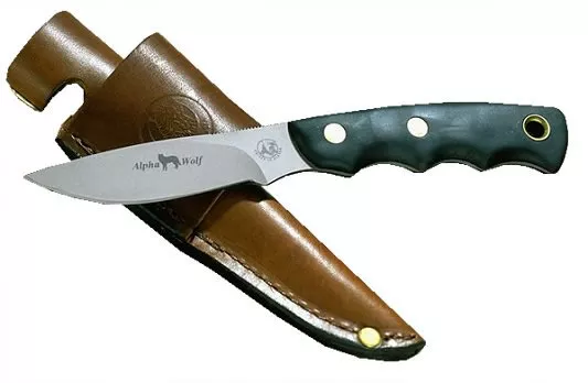Knives Of Alaska Alpha Wolf Drop Point Blade Knife w/Sheath 345FG