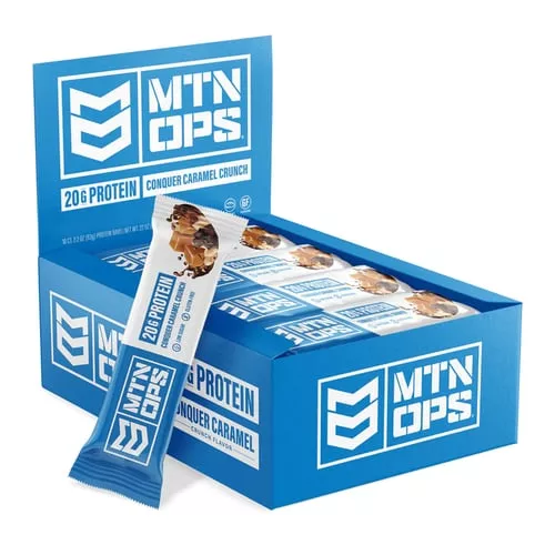 MTN Ops Protein BarConquer Carmel Crunch 10 pk.