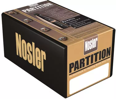 Nosler Partition Spitzer 6.5MM Caliber 125 Grain 50/Box (16320), Not Loaded