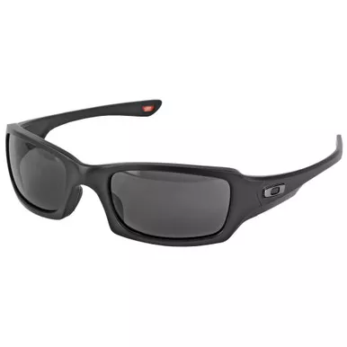 Oakley Standard Issue Fives Squared Sunglasses - Matte Black Frame with Grey Polarized Lenses