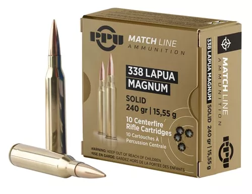PRIVI .338 LAPUA MAGNUM MATCH SOLID 240GR 10RD