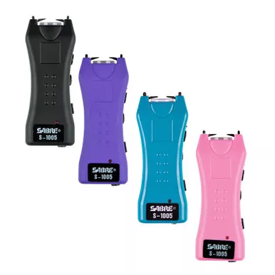 SABRE Dual Capacitor Stun Gun with LED Flashlight