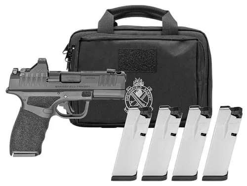 Springfield Gear Pac Hellcat Pro Comp OSP Handgun 9mm Luger 15(1)&17(3)rd Magazines 3.7" Barrel Green Dot & Bag