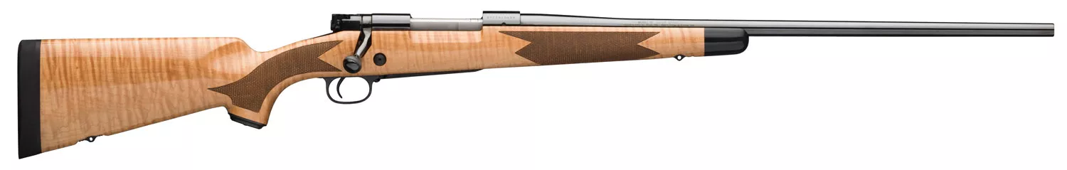 Winchester Repeating Arms 535218229 Model 70 Super Grade 264 Win Mag Caliber with 3+1 Capacity, 26" Barrel, High Polished Blued Metal Finish & Gloss AAA Maple Stock Right Hand (Full Size)