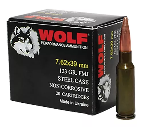 WOLF 762X39 122GR FMJ STEEL CA