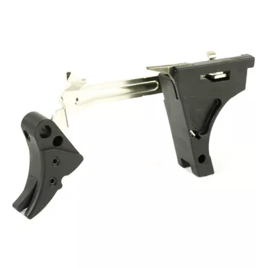 Zev Technologies Fulcrum Adjustable Drop In Trigger Upgrade Kit | For Glock Gen 1-3 | 9mm | Black / Red | FUL-ADJ-DRP-9-B-R