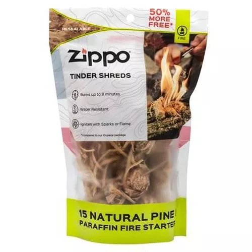 ZIPPO TINDER SHREDS 15 PIECE B